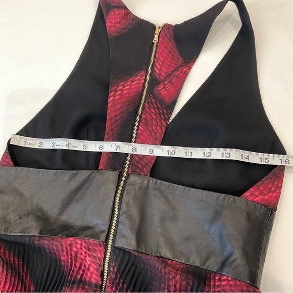 Milly Swirl Print Pleats Maxi Dress V-Neck Size 10 - Picture 9 of 16